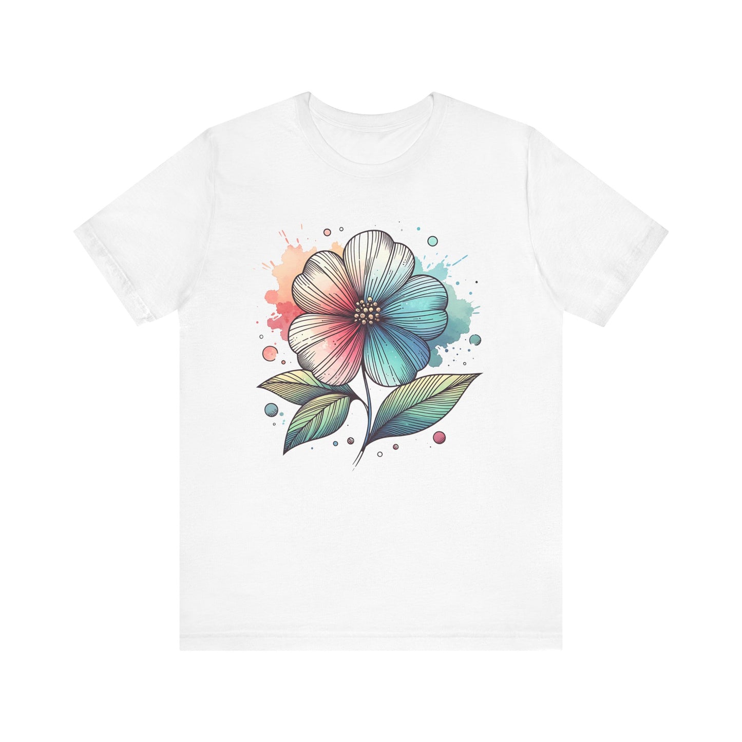 single flower jersey short sleeve tee