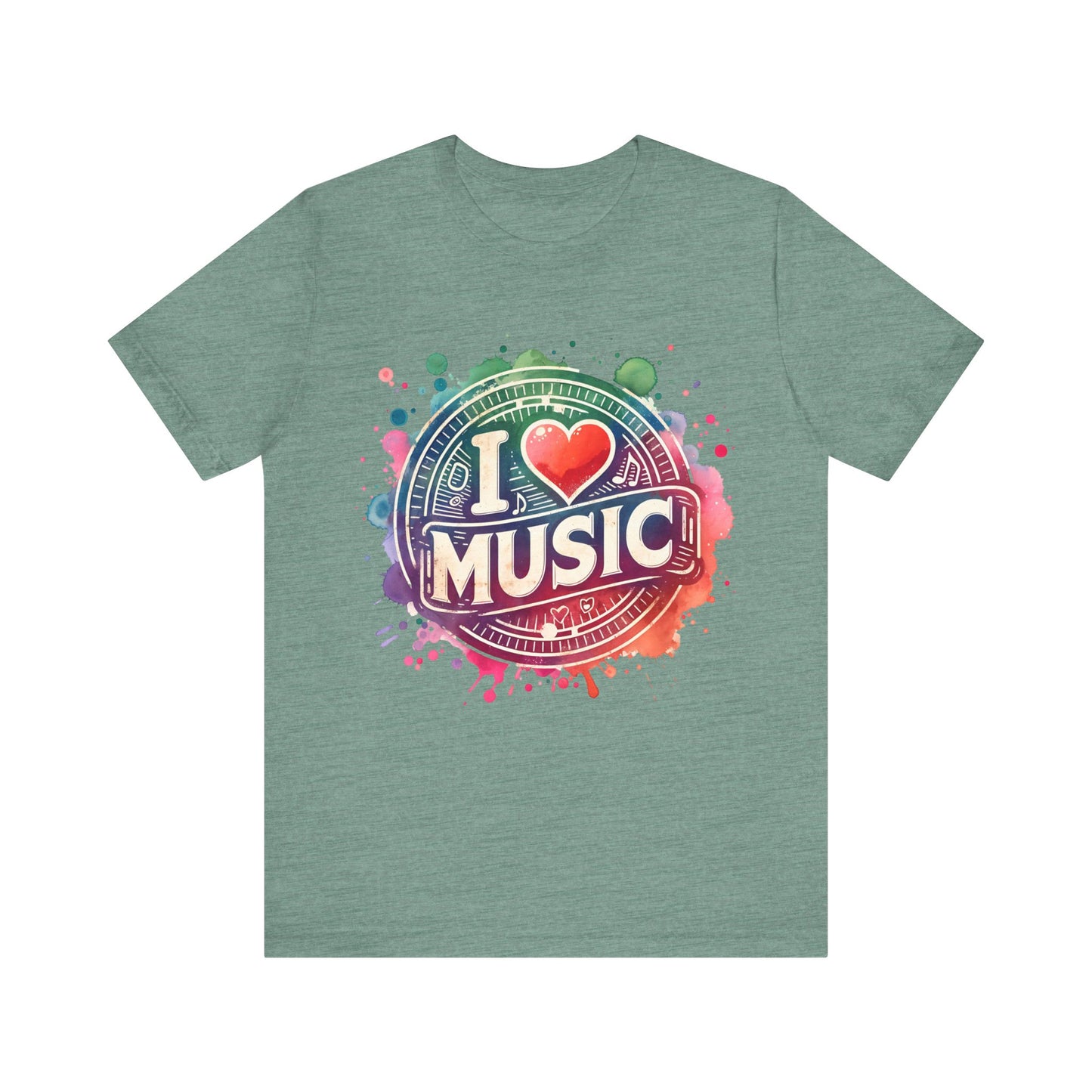 love music heart t-shirt