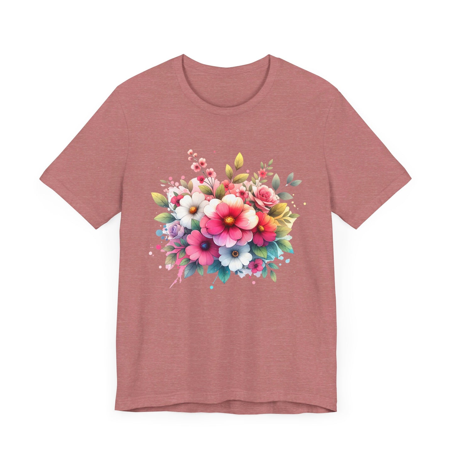 spring flower jersey short sleeve tee