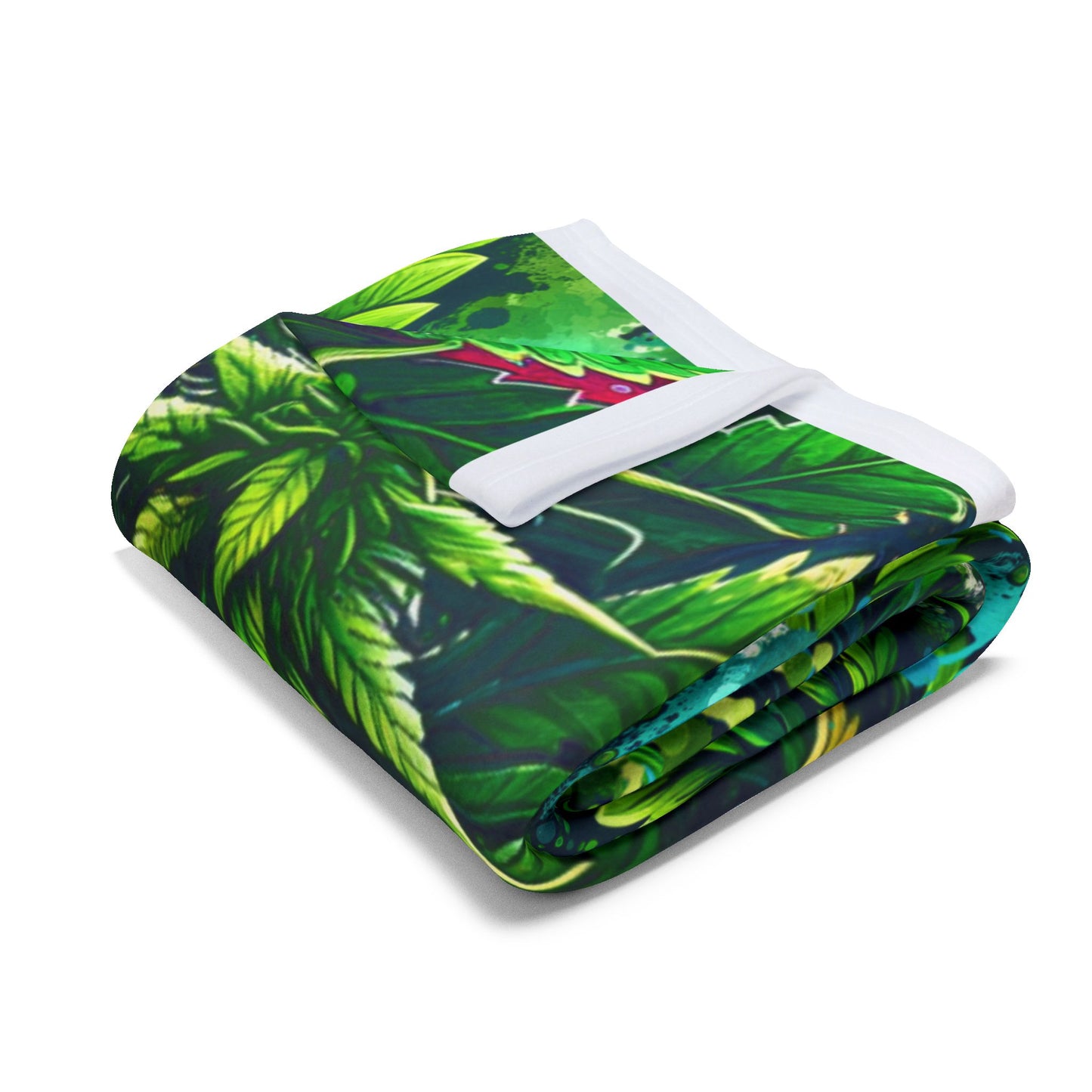 marijuana leaf design fleece