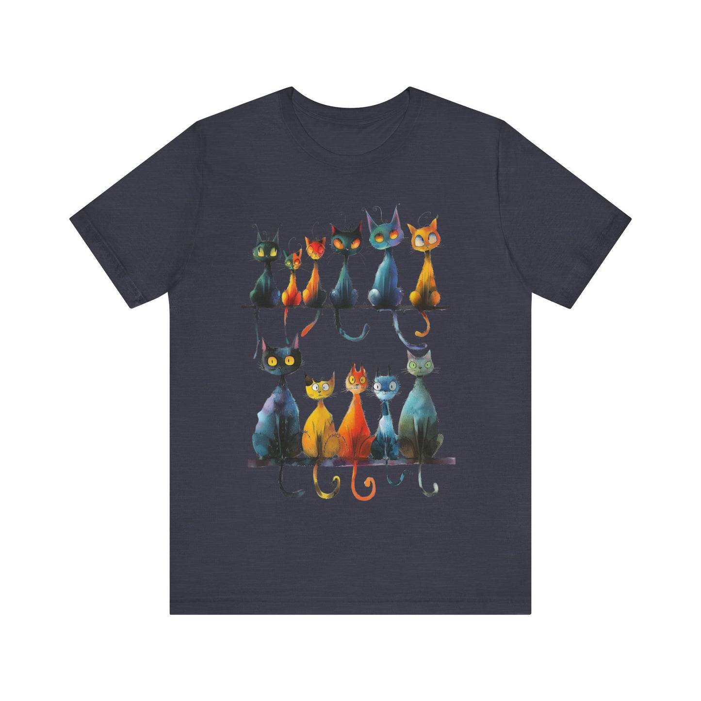 colorful cats t-shirt