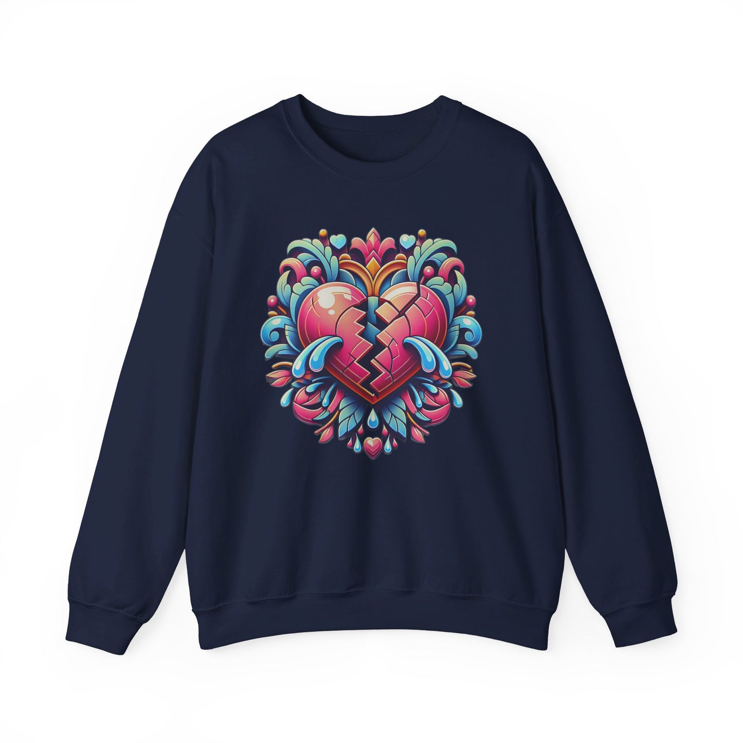 broken heart heavy blend™ crewneck sweatshirt