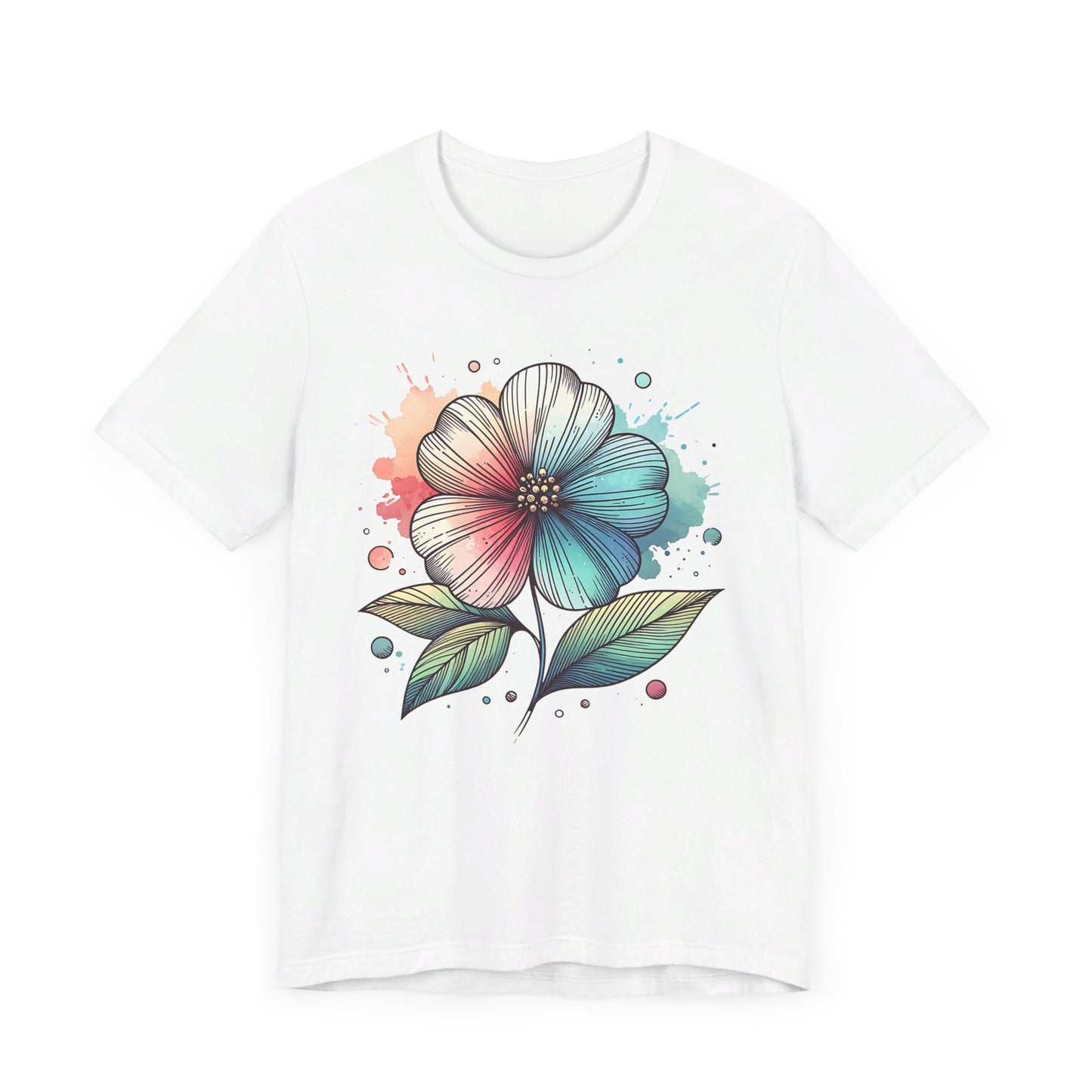 single flower jersey short sleeve tee