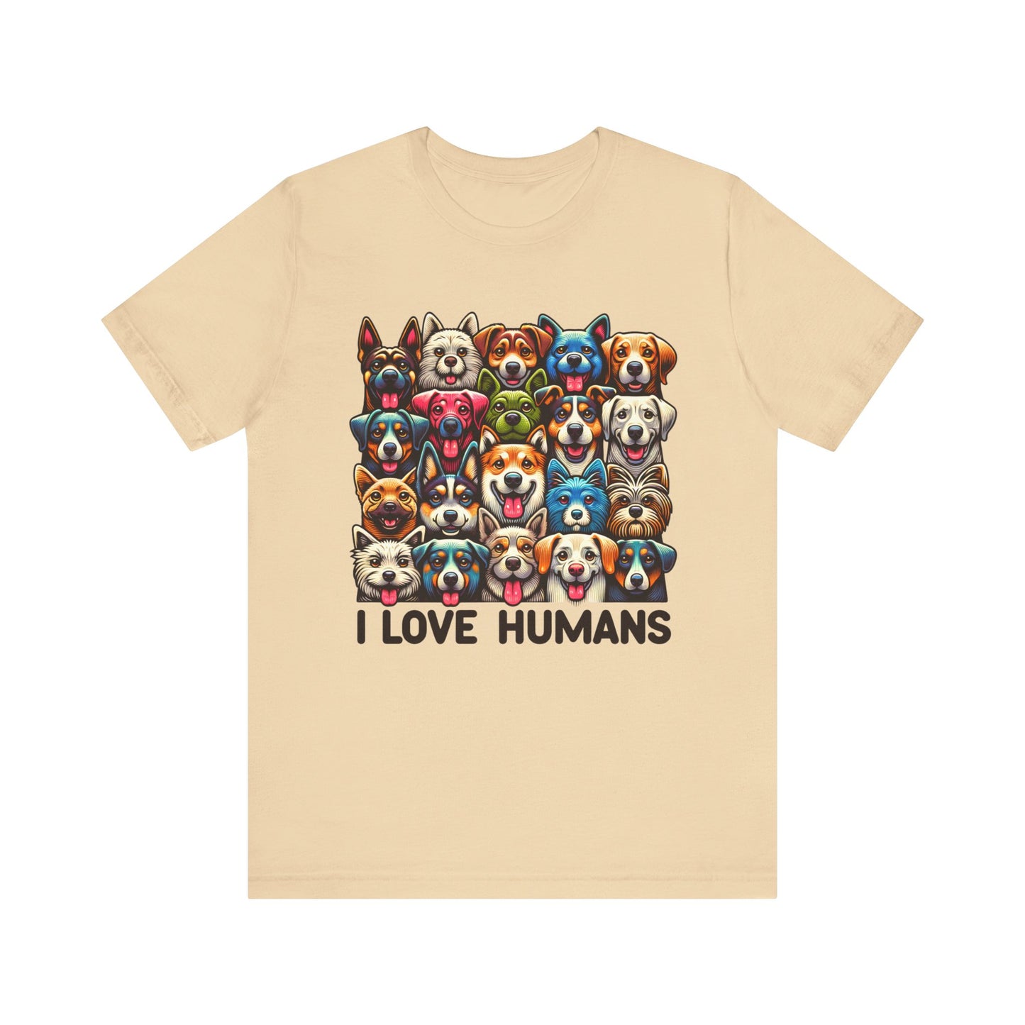 i love humans unisex jersey short sleeve tee