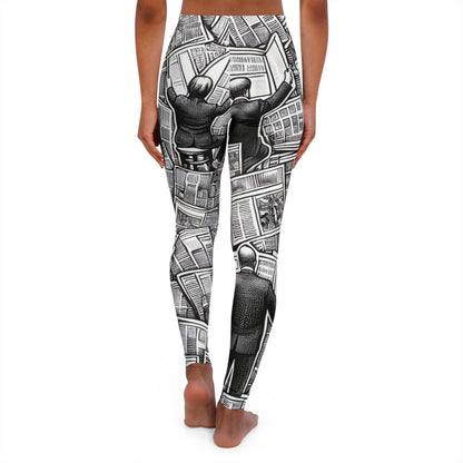 Newspaper Women's Casual Spandex Leggings (AOP)