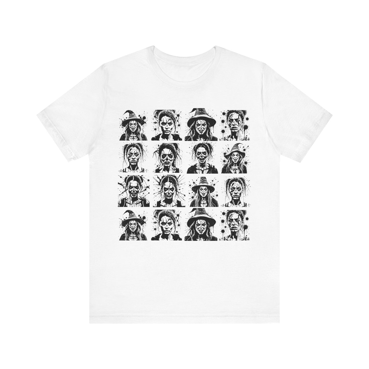 black figures painted t-shirt