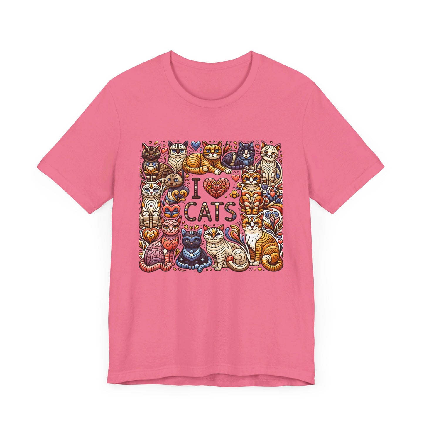 i love cat jersey short sleeve unisex tee