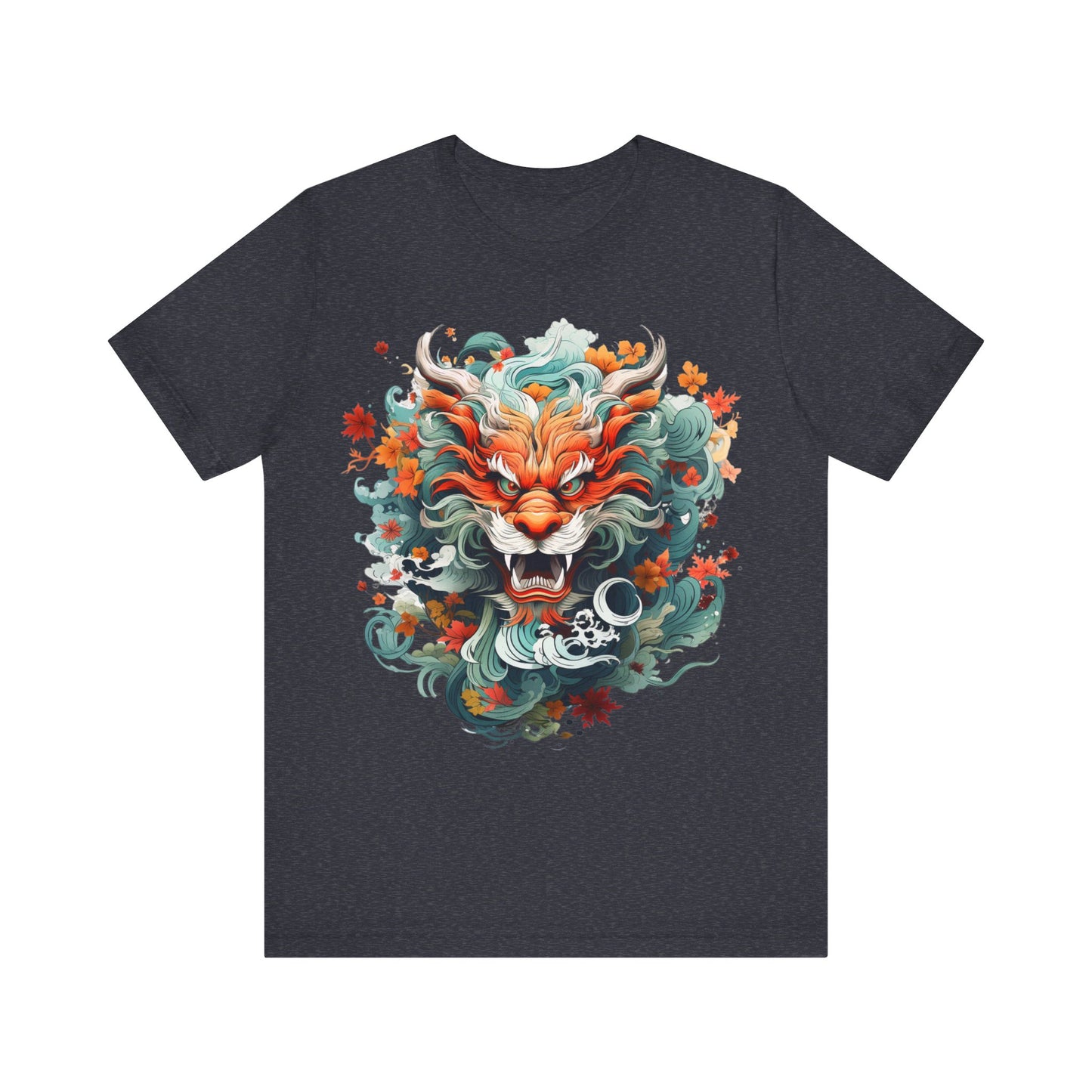 cartoon fierce loong pattern t-shirt