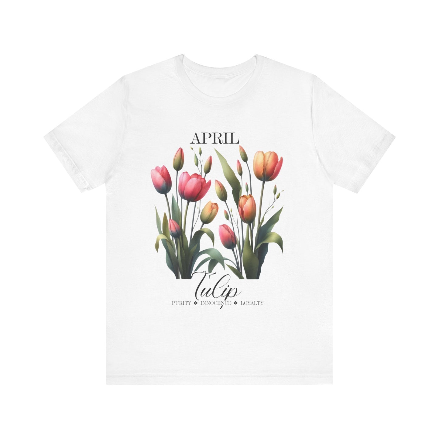 april tulip flowers t-shirt