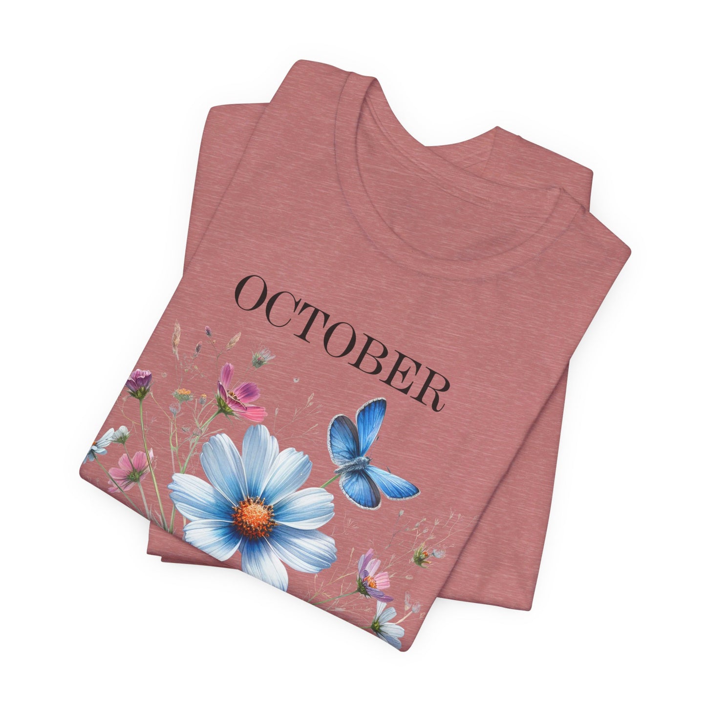 october cosmos flowers t-shirt