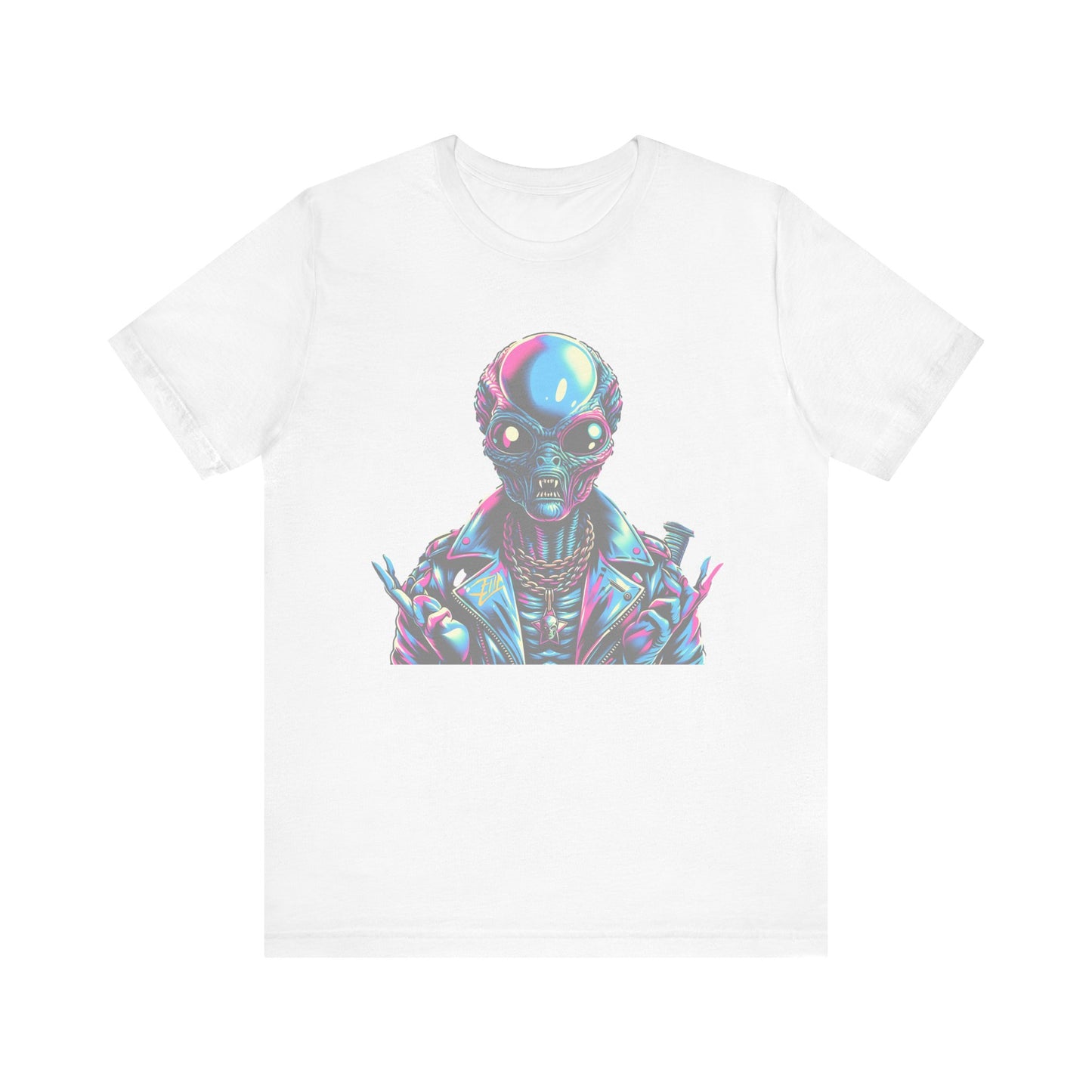 colorful alien jersey short sleeve unisex tee