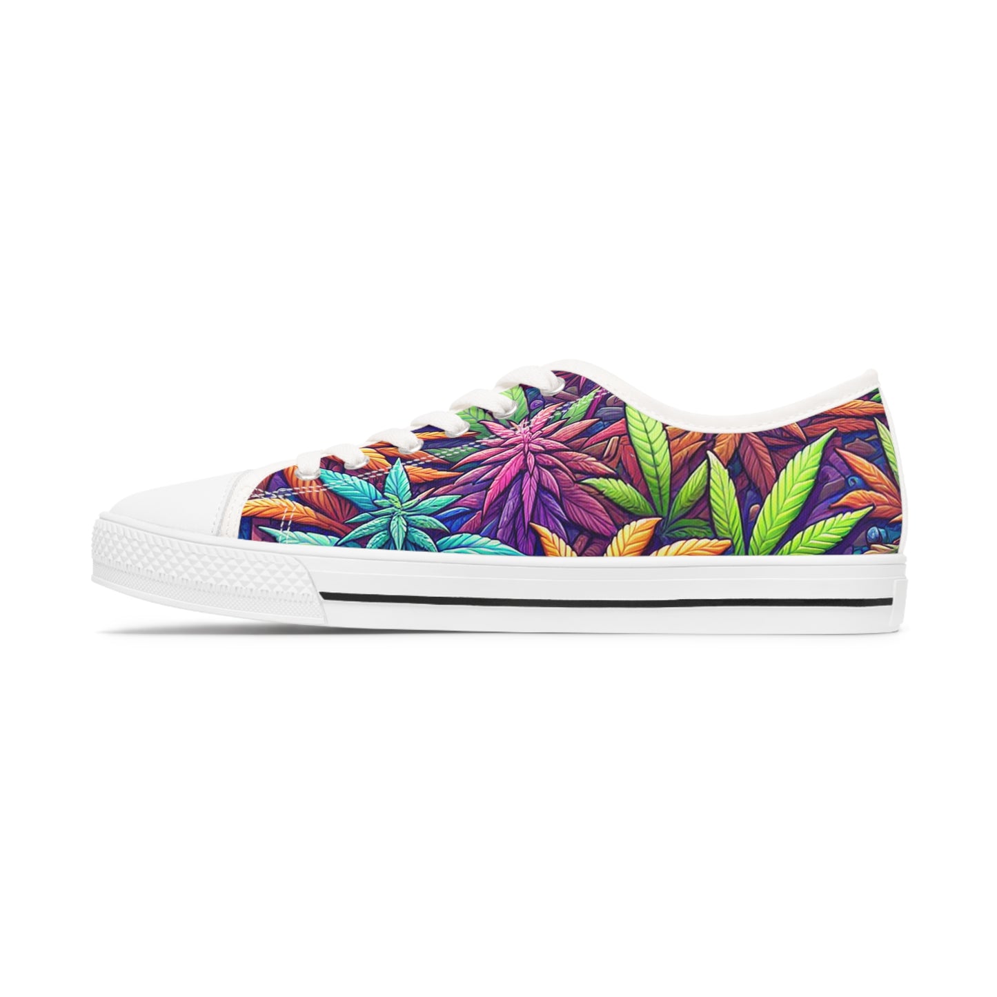 weed leaf low top sneakers