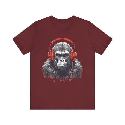 Gorilla With Headphones Unisex T-Shirt