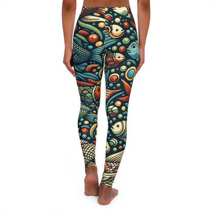 Fishy Women's Casual Spandex Leggings (AOP)