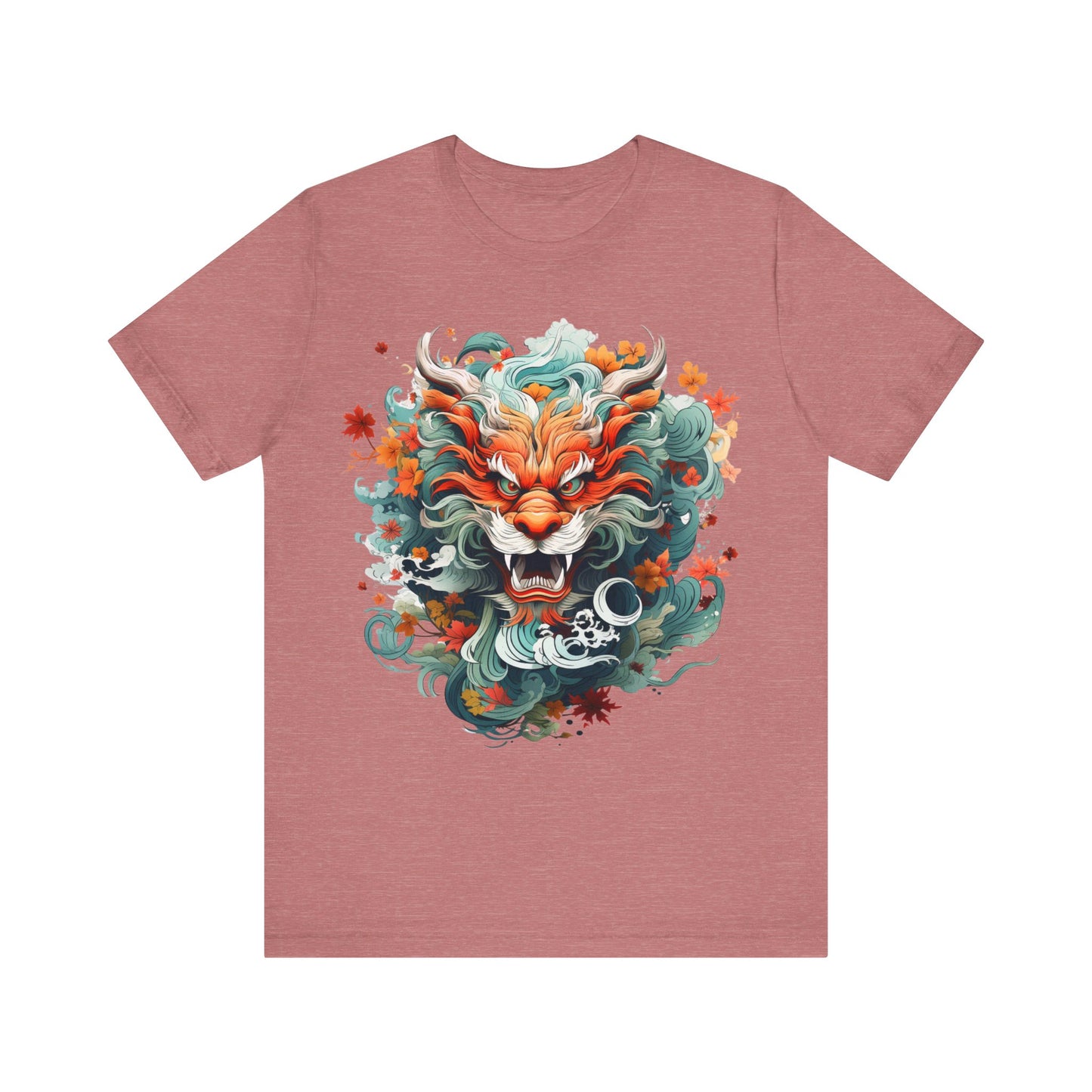 cartoon fierce loong pattern t-shirt