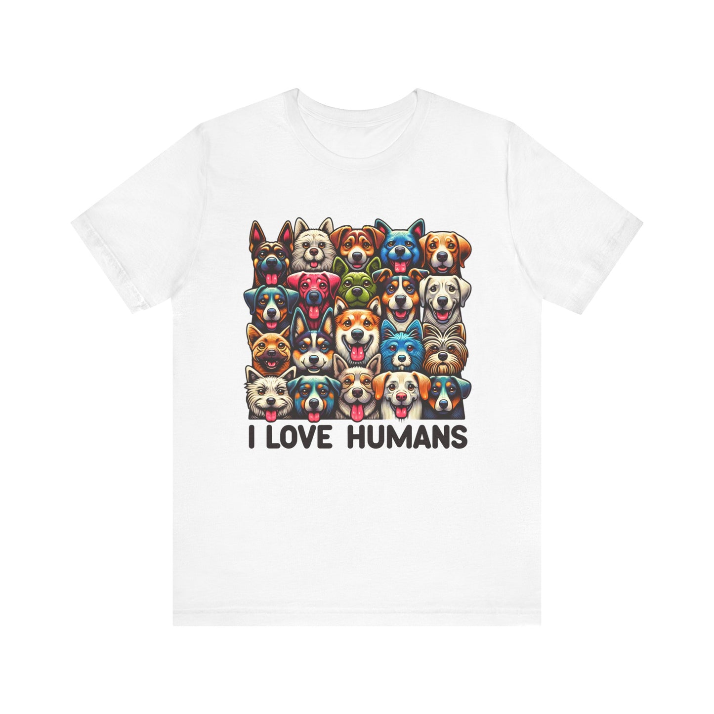 i love humans unisex jersey short sleeve tee