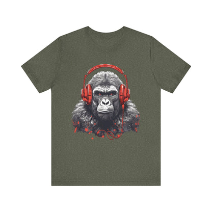 Gorilla With Headphones Unisex T-Shirt