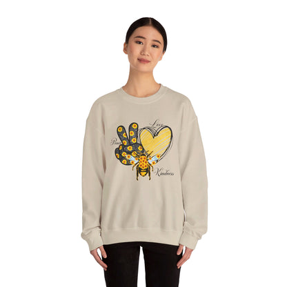 Peace Love Kindness Heavy Blend™ Crewneck Sweatshirt