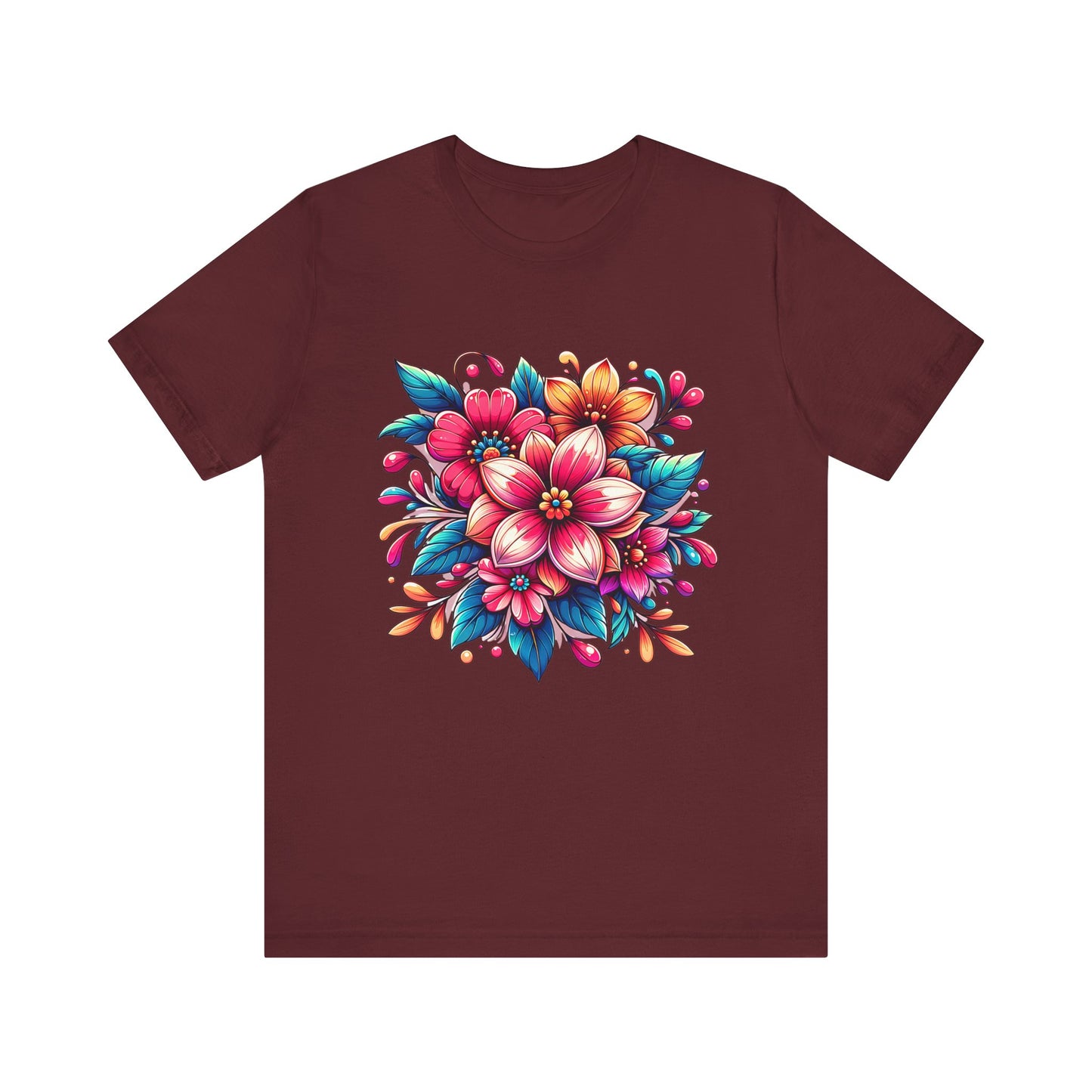 flower jersey short sleeve tee