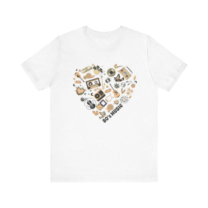 Musical Heart Jersey Short Sleeve Unisex Tee