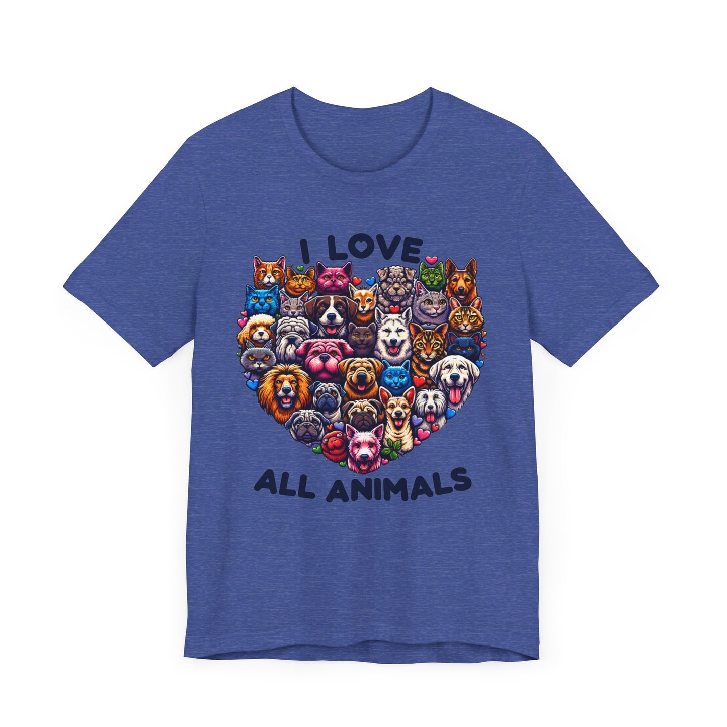 i love all animals unisex jersey short sleeve tee