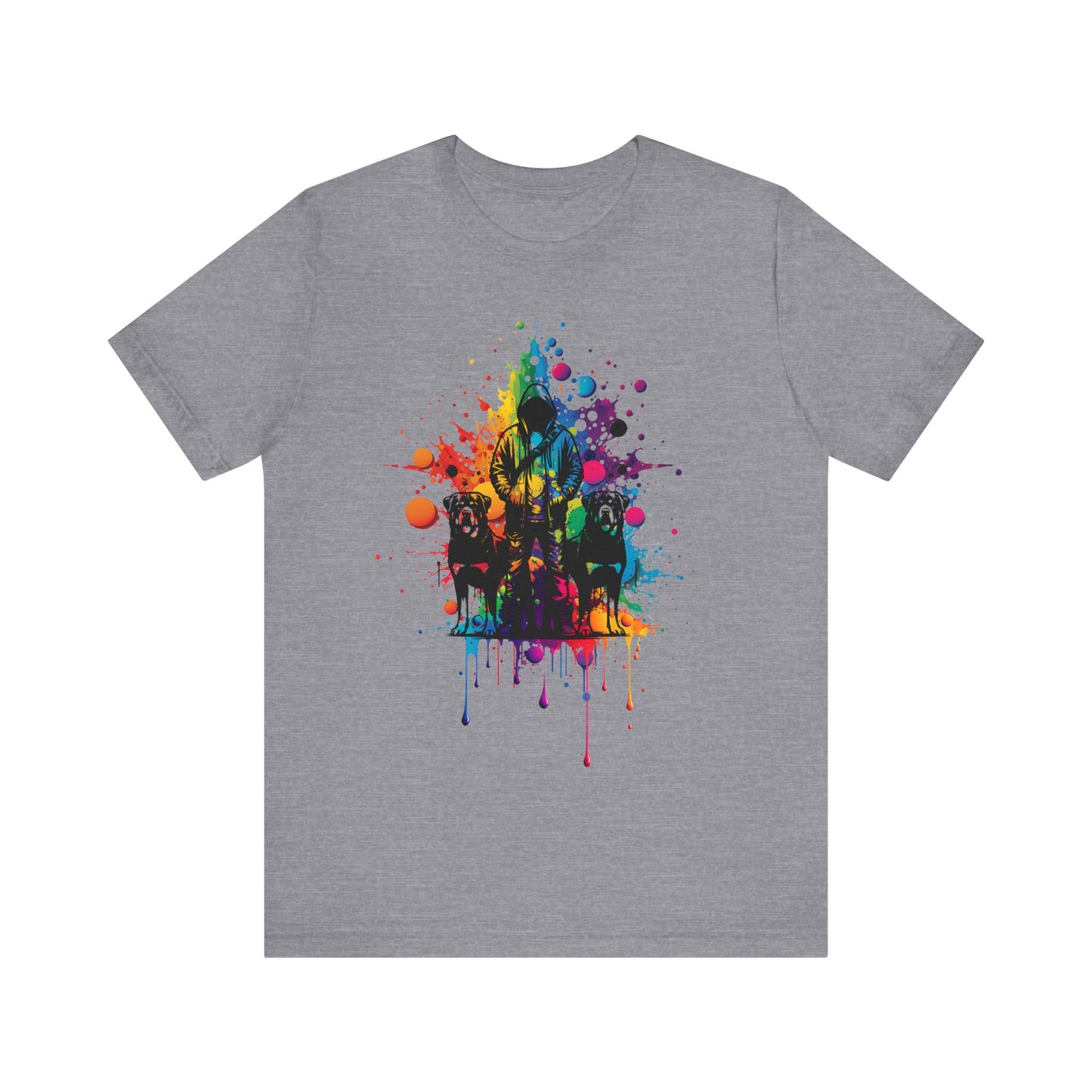 colorful paint splatter t-shirt