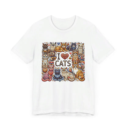 I love Cat Jersey Short Sleeve Unisex Tee