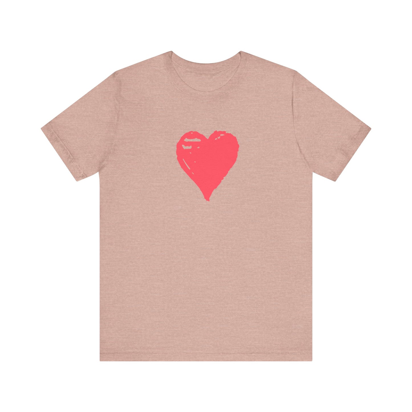 pink heart short sleeve t-shirt