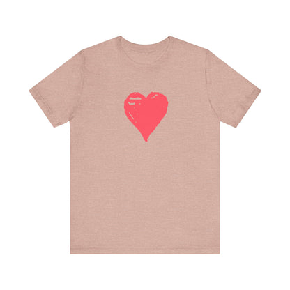 Pink Heart Short Sleeve T-Shirt