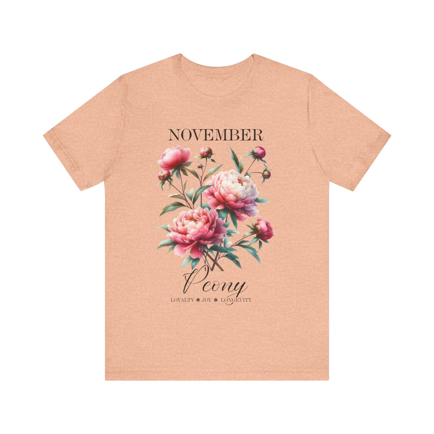 november peony flowers t-shirt