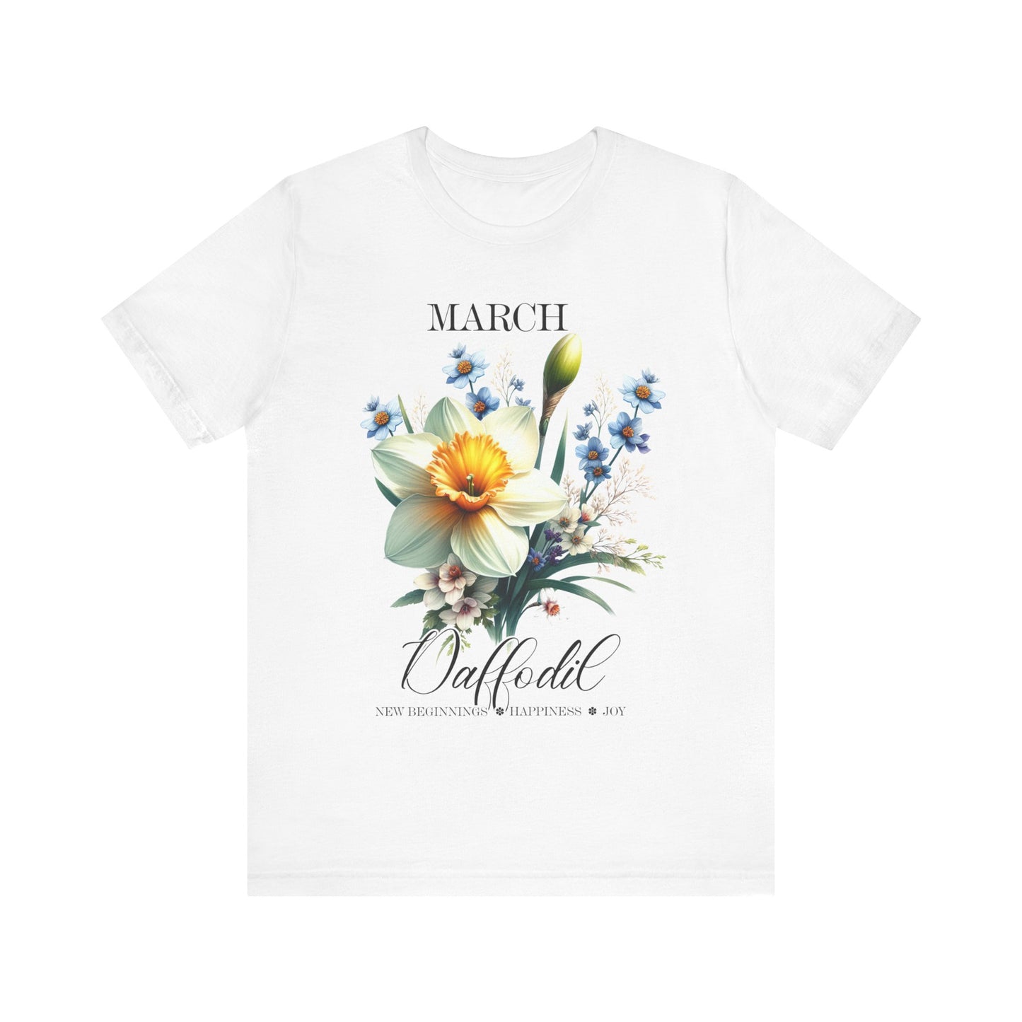 march daffodil flowers t-shirt