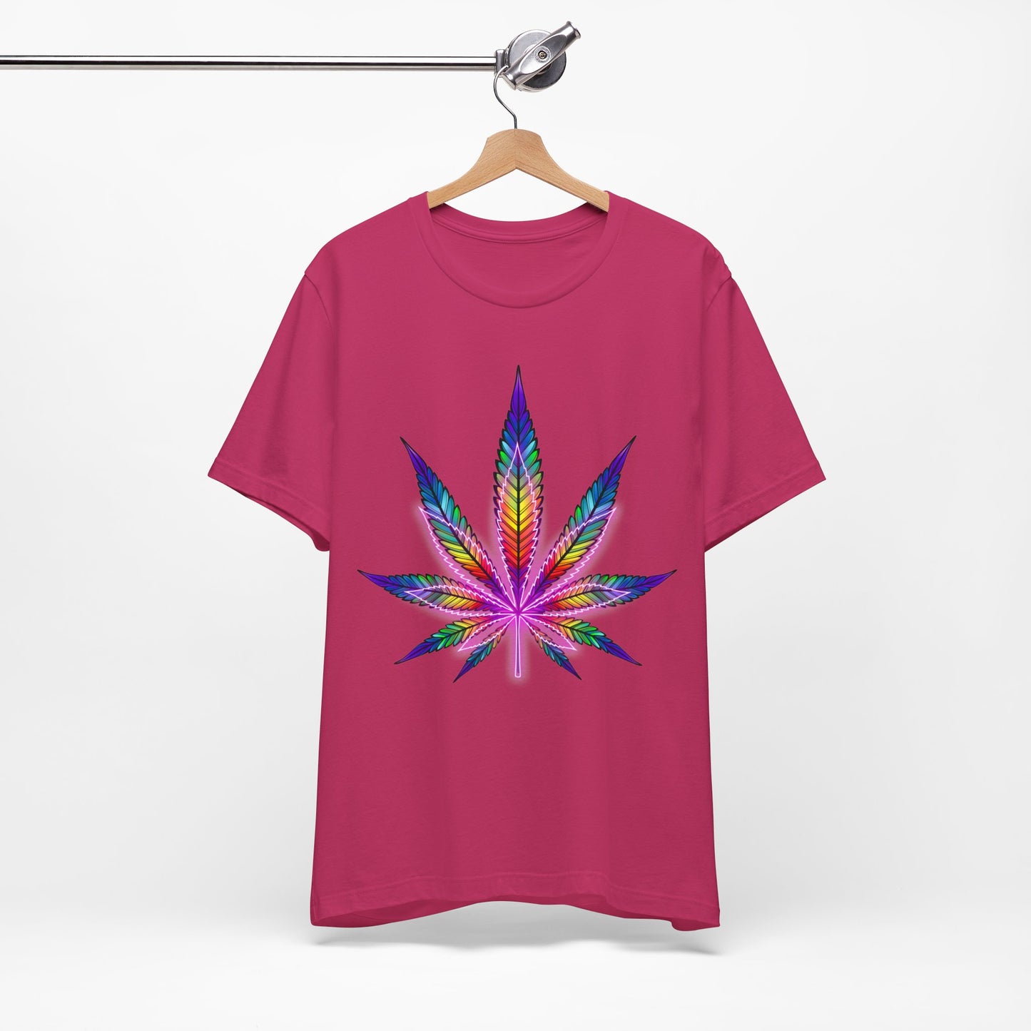 rainbow cannabis leaf t-shirt