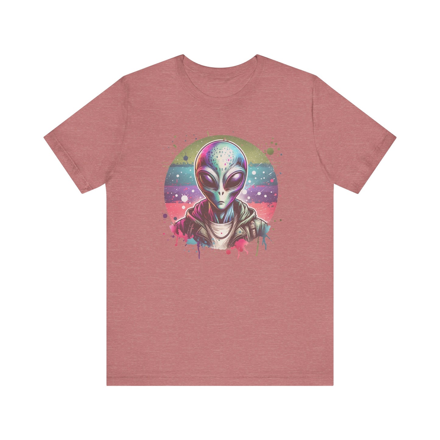 confused alien jersey short sleeve unisex tee