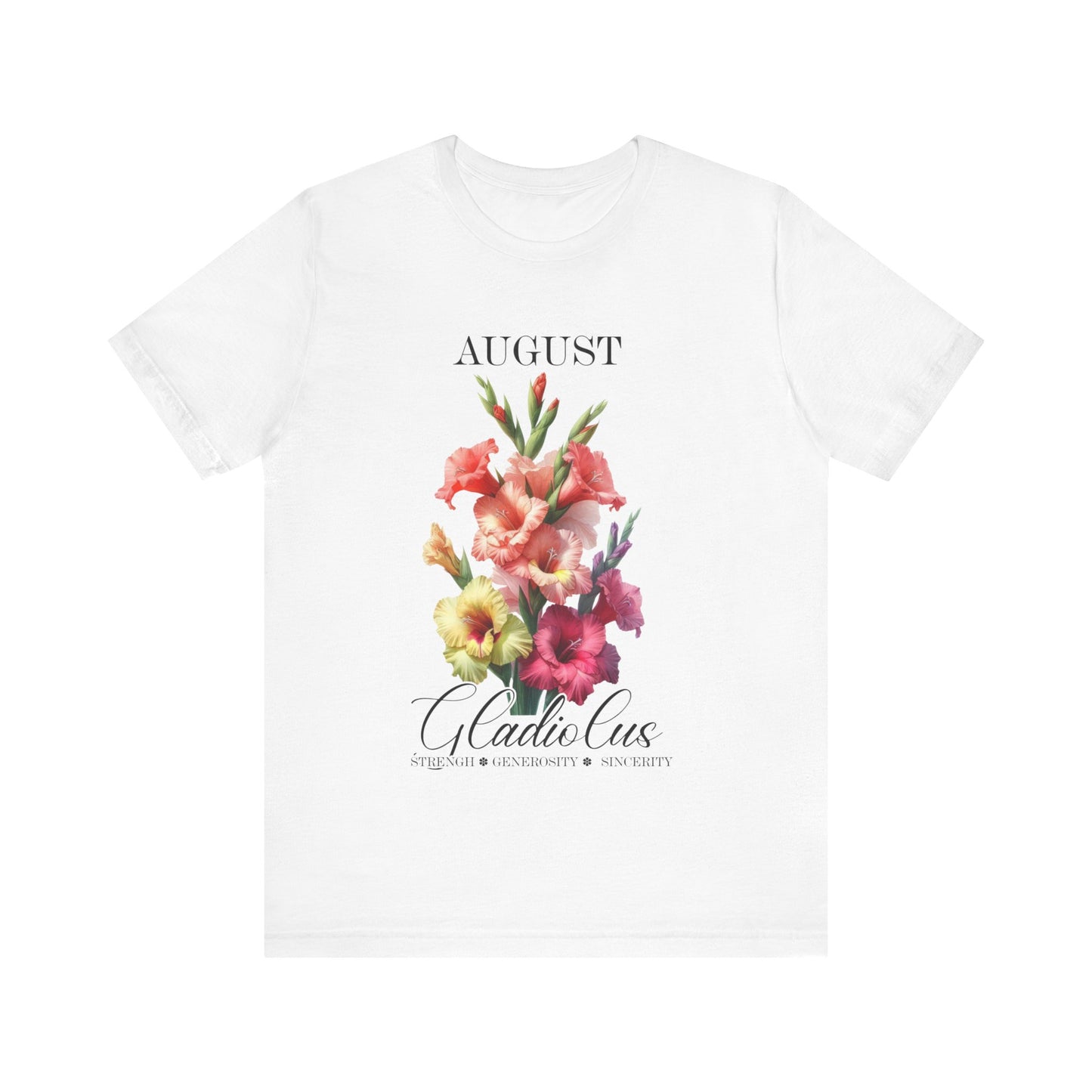 august gladiolus flowers t-shirt