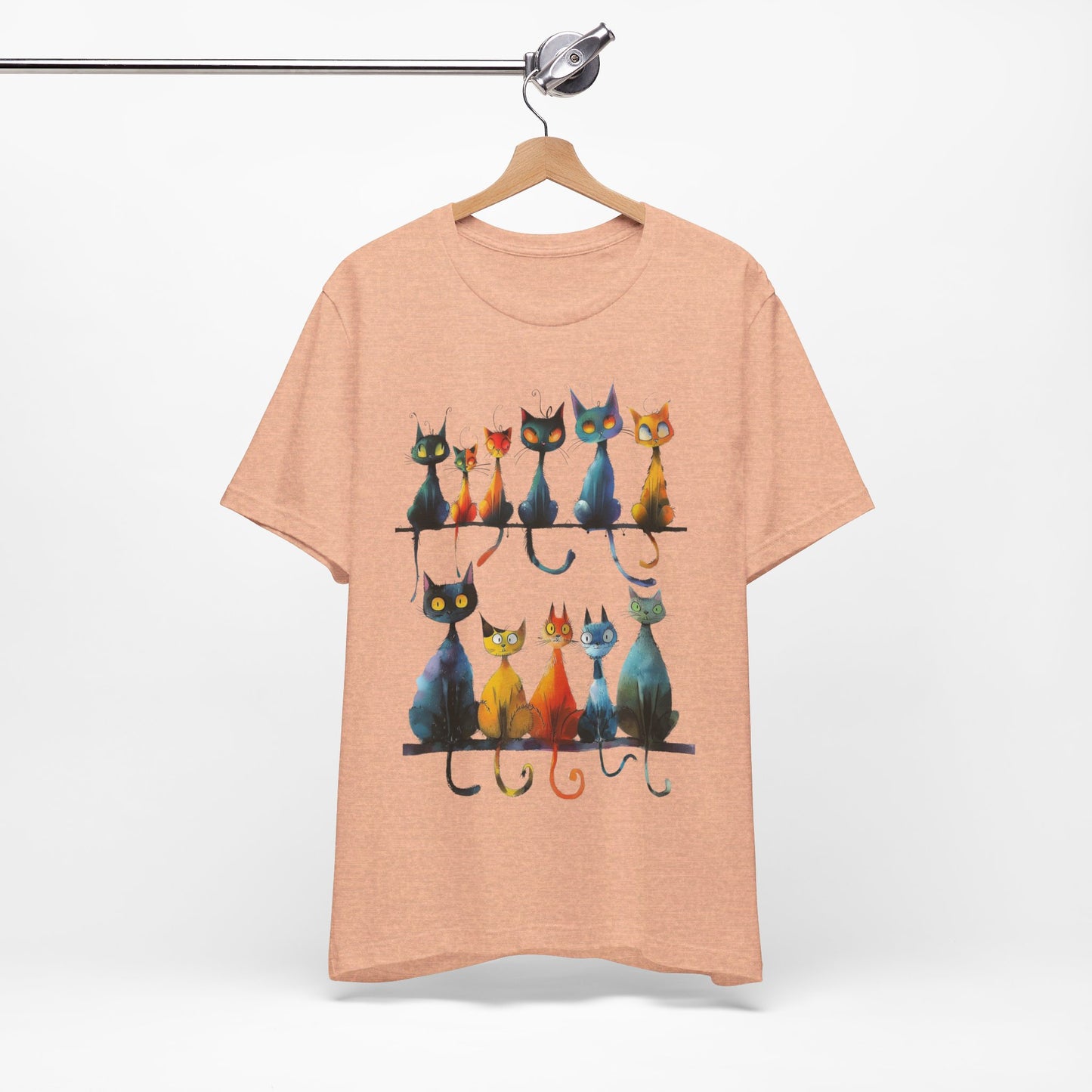 colorful cats t-shirt