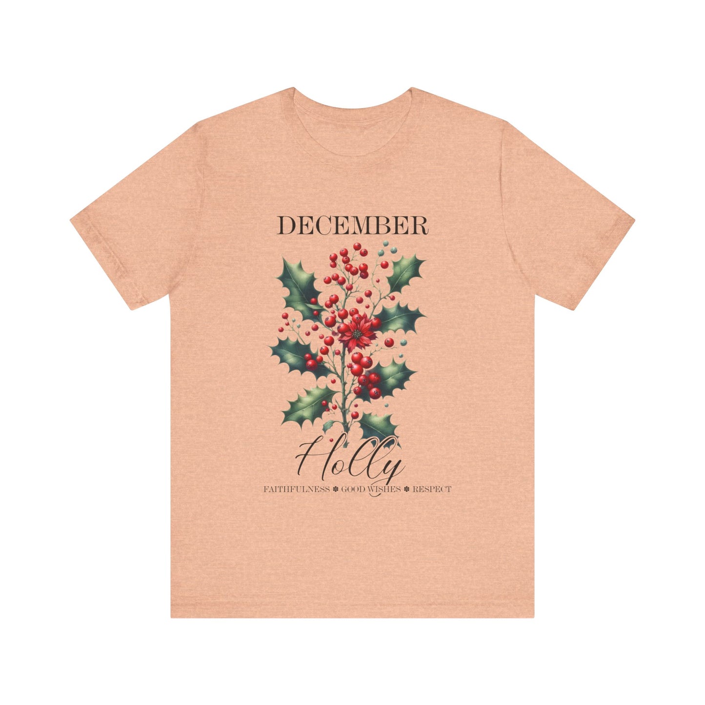 december holly flowers t-shirt