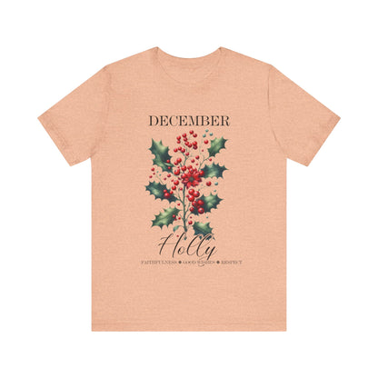 December Holly Flowers T-Shirt