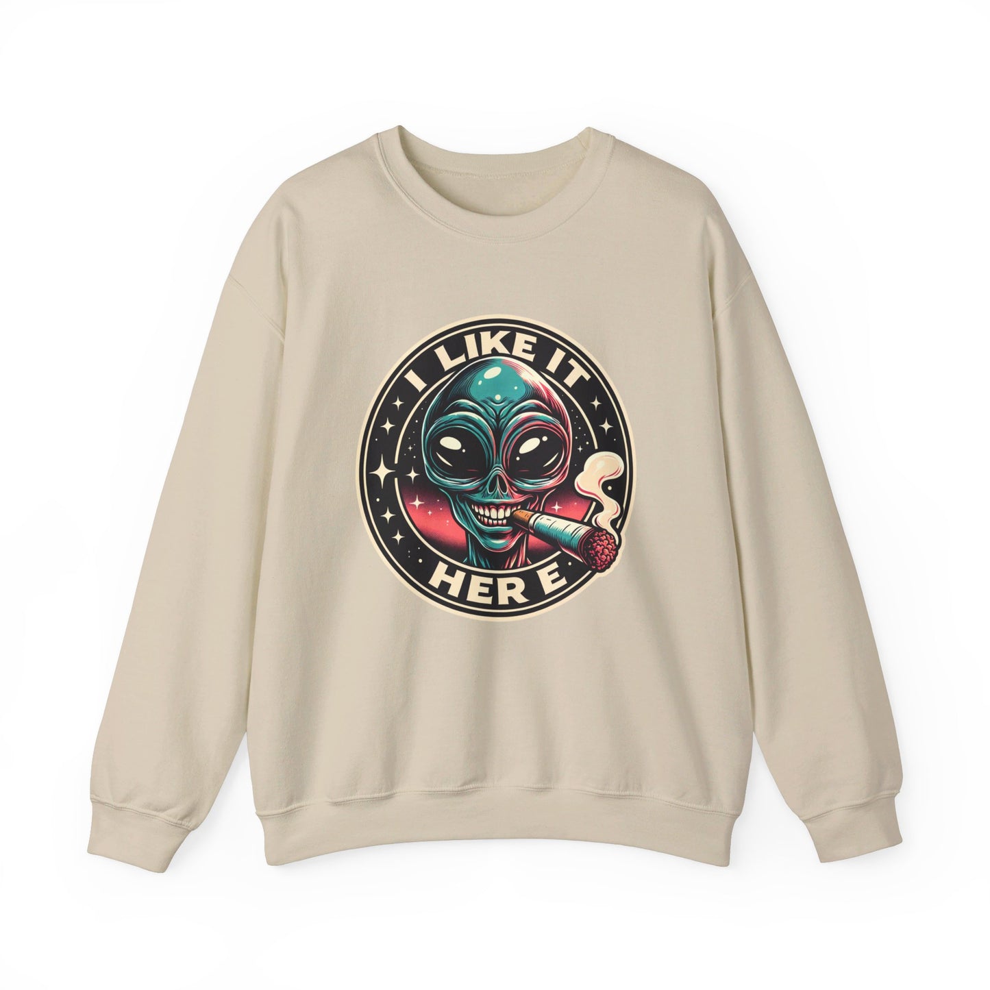 i like it here  heavy blend™ crewneck sweatshirt