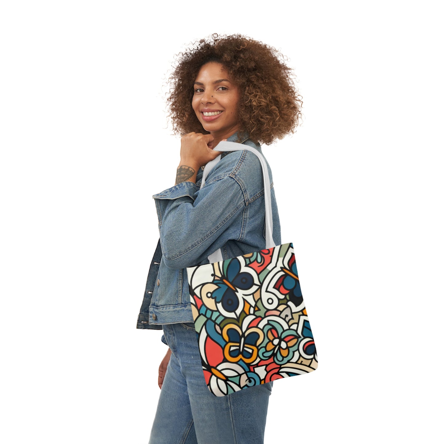 butterfly canvas tote bag