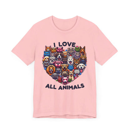 I Love all Animals Unisex Jersey Short Sleeve Tee