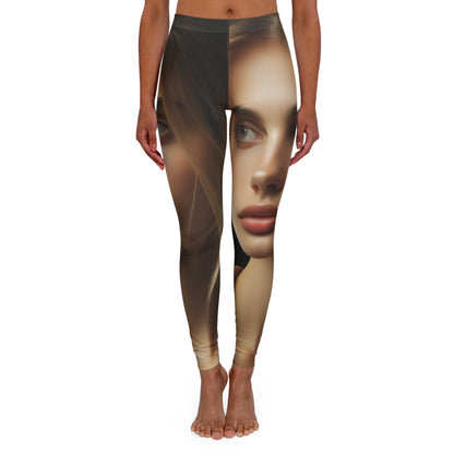 Photo Face Women's Casual Spandex Leggings (AOP)