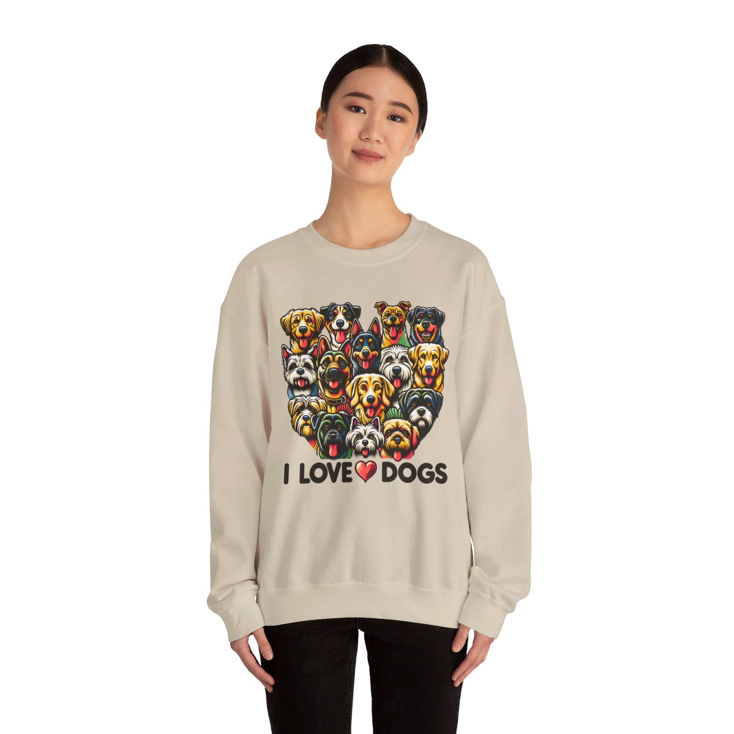 i love dogs heavy blend™ crewneck sweatshirt