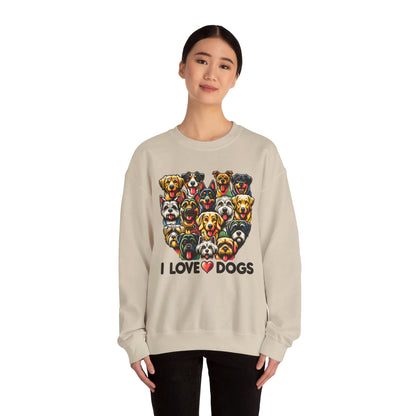 I Love Dogs Heavy Blend™ Crewneck Sweatshirt