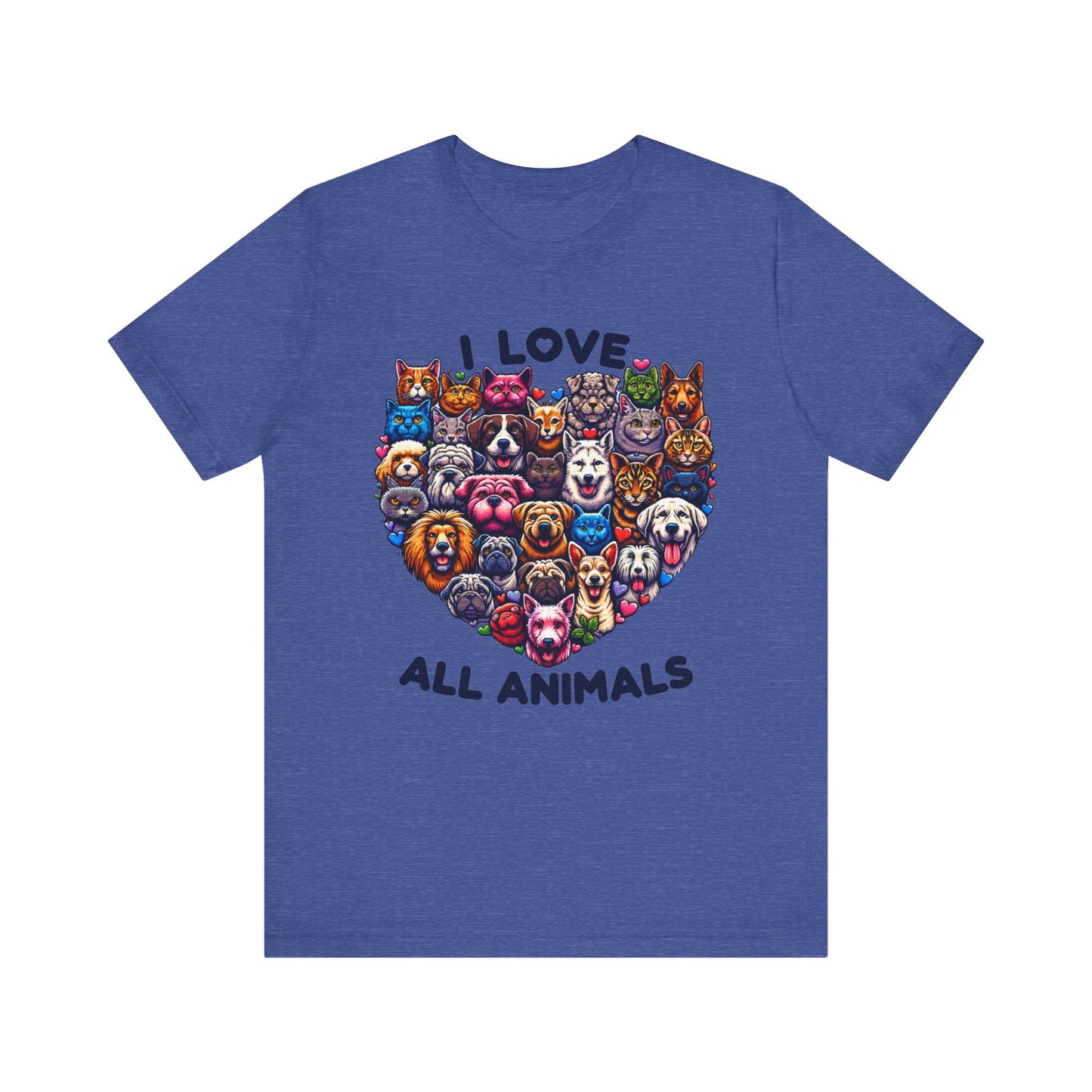 i love all animals unisex jersey short sleeve tee