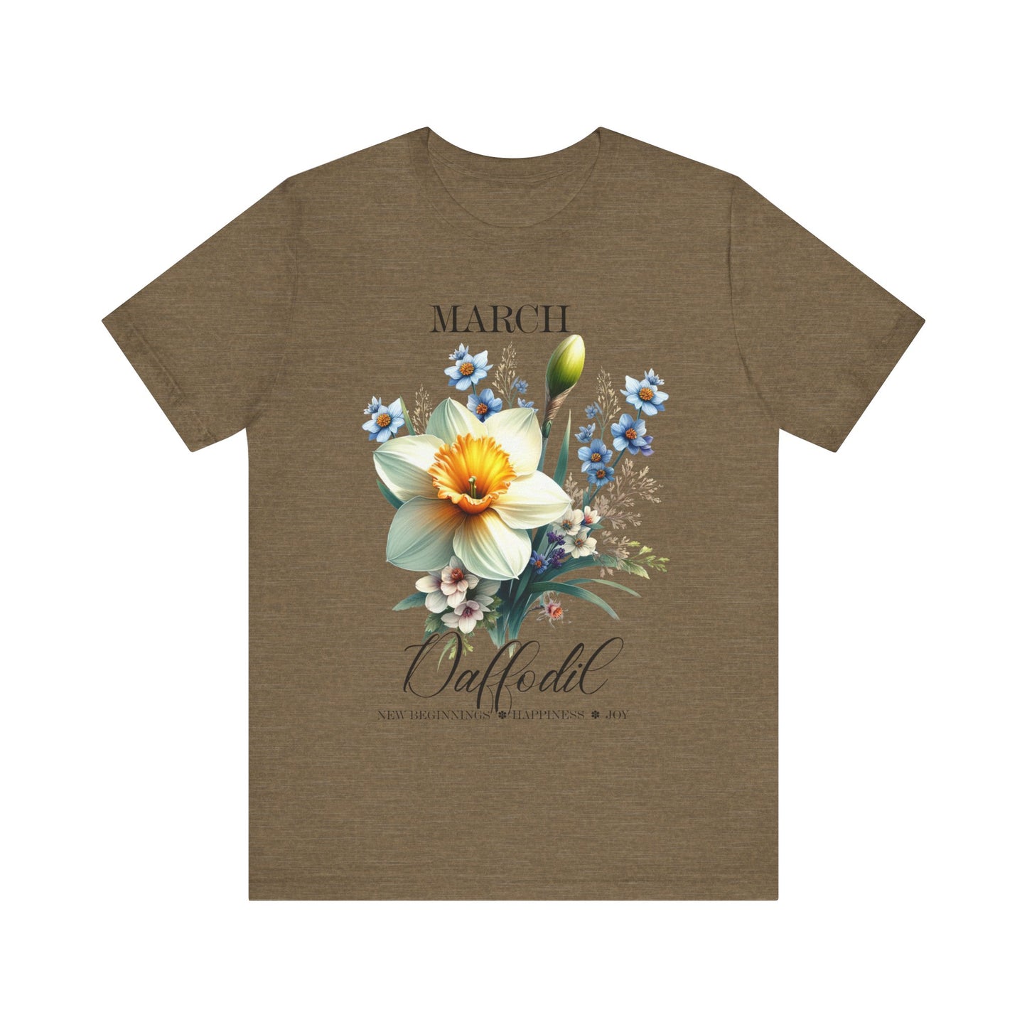 march daffodil flowers t-shirt