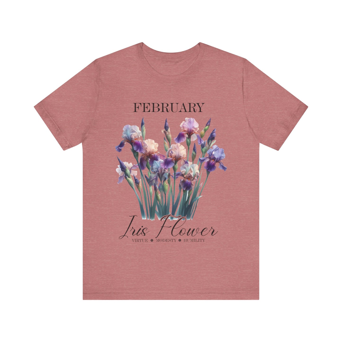 february iris flower t-shirt