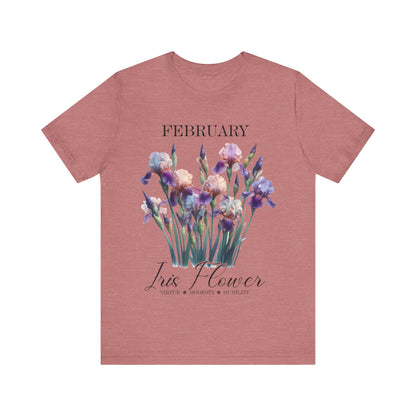 February Iris Flower T-Shirt