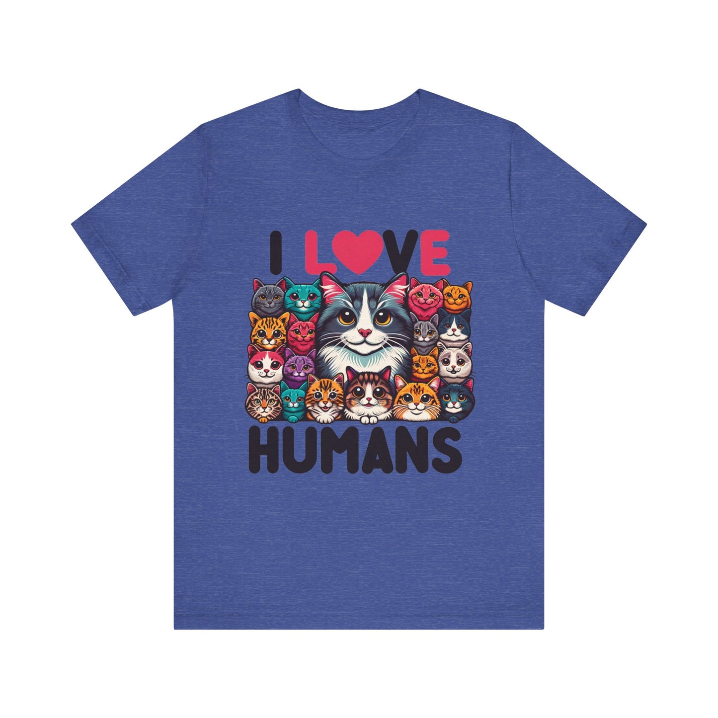 kitty loves humans unisex jersey short sleeve tee