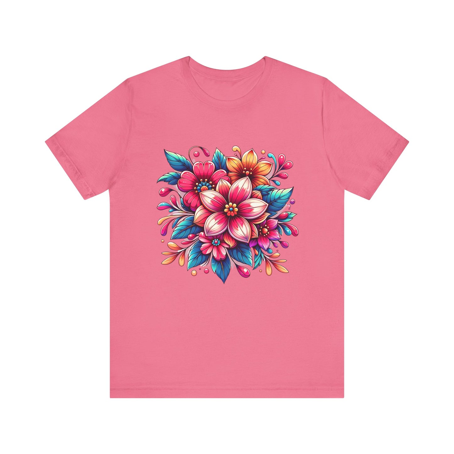 flower jersey short sleeve tee