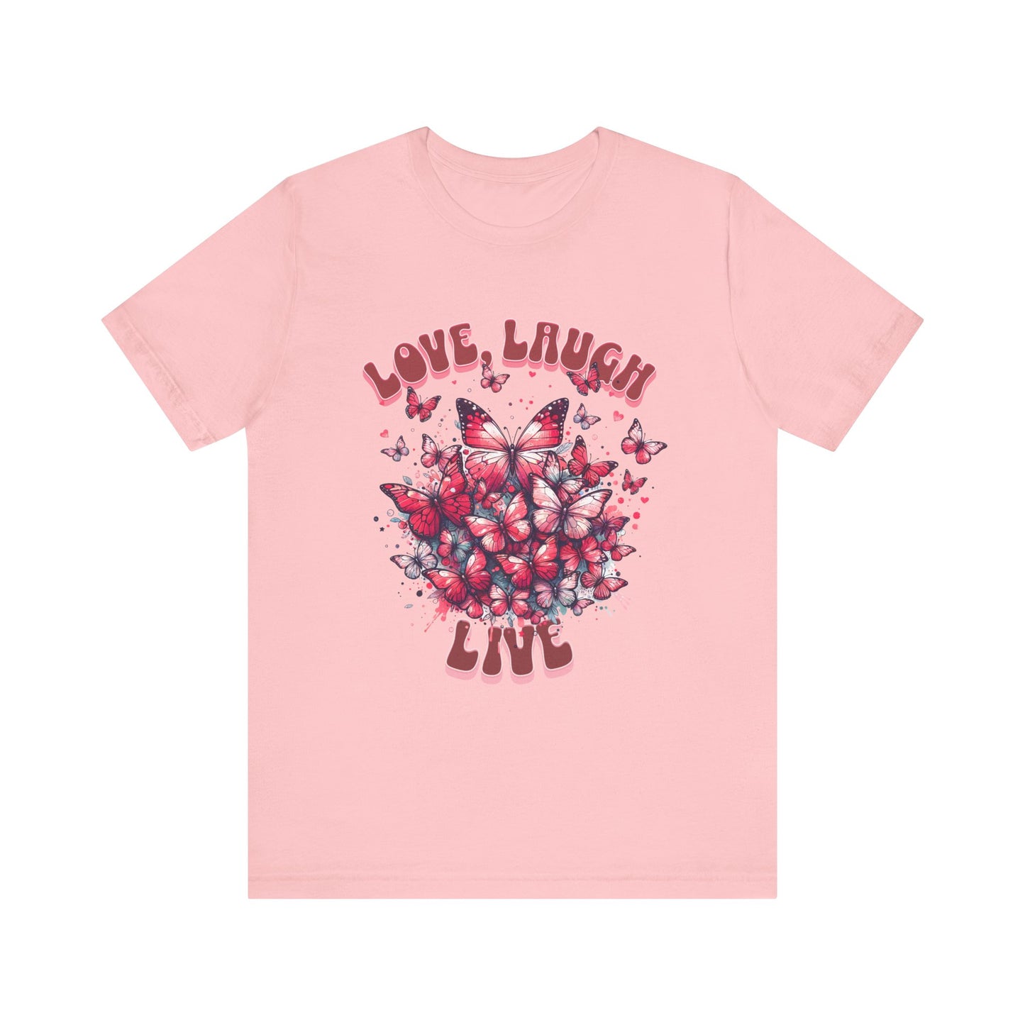 love laugh live jersey short sleeve unisex tee